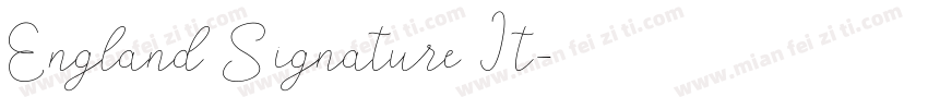 England Signature It字体转换